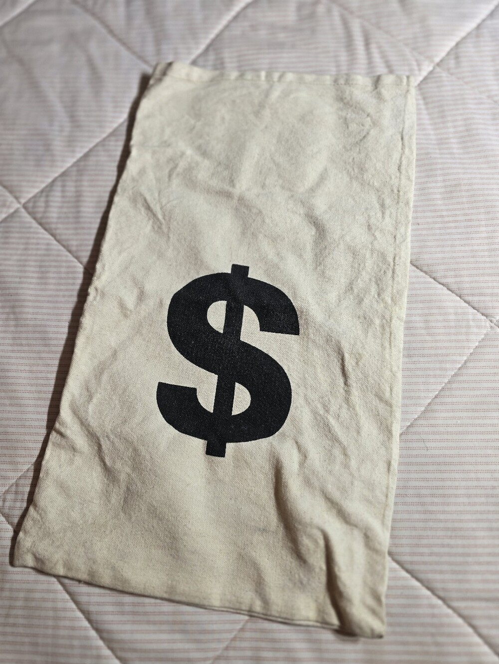 Vintage Fort Knox Brand Canvas Money Bag Large Dollar Sign